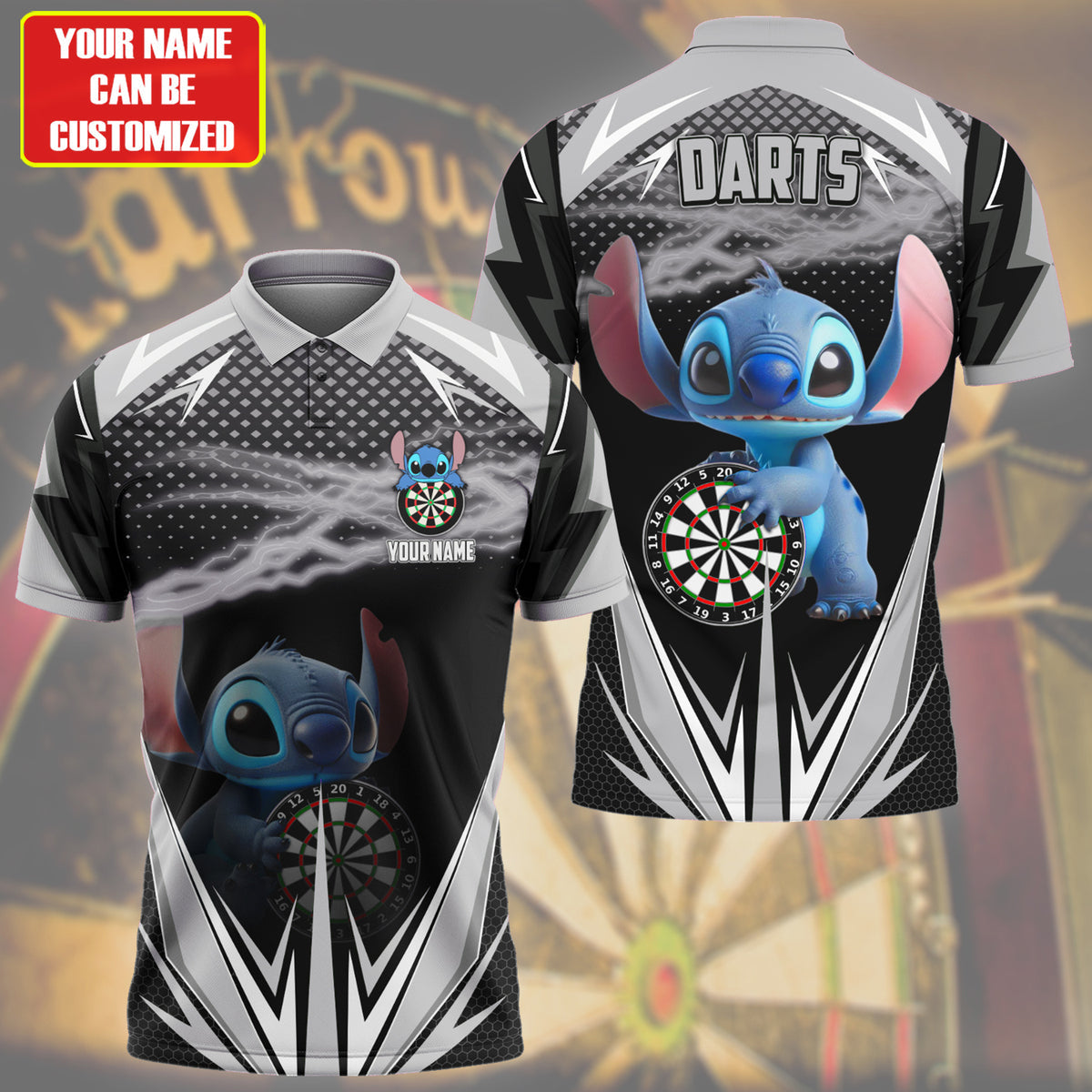 Personalized Name ST Darts Silver Version All Over Printed Unisex Shirt QB250409