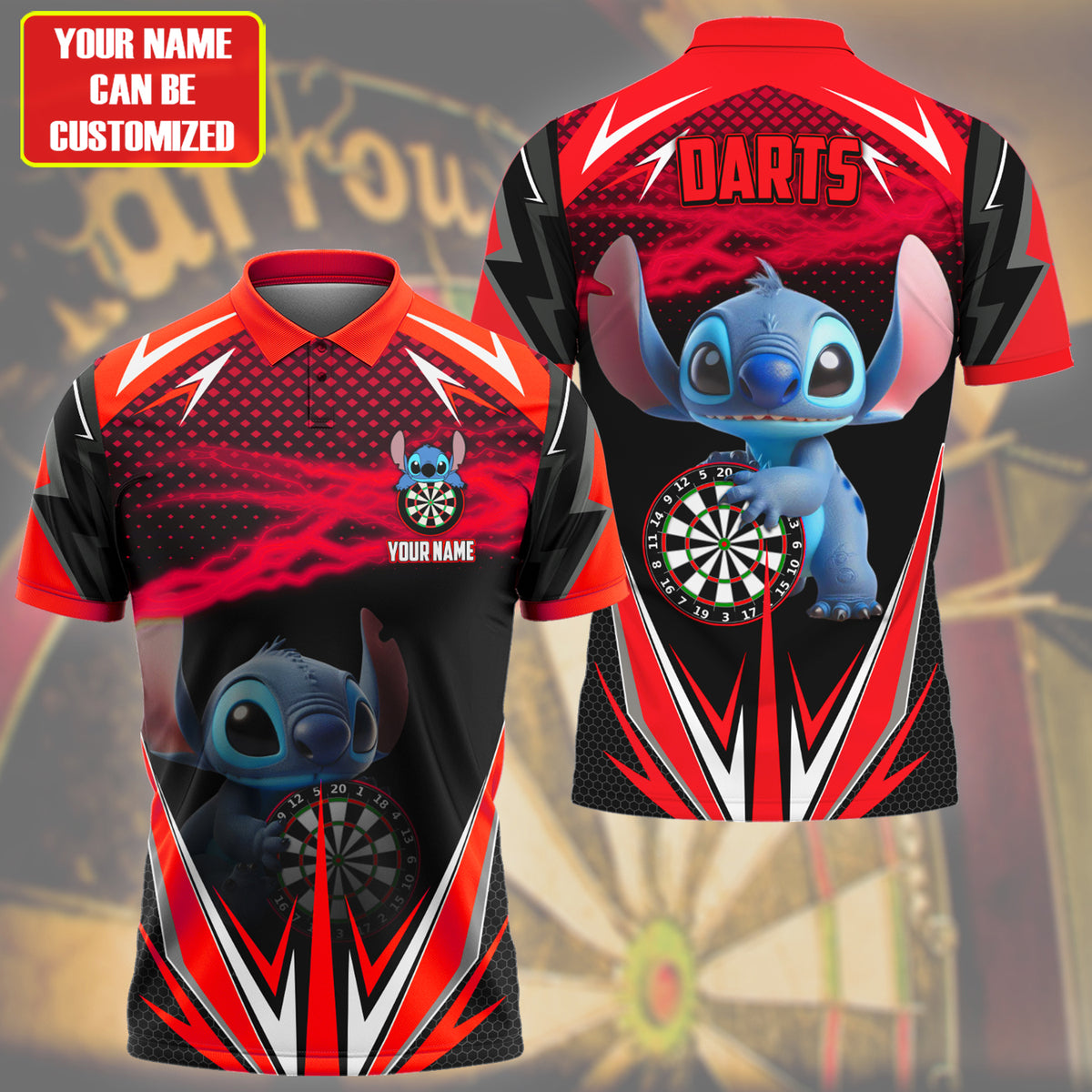 Personalized Name ST Darts Red Version All Over Printed Unisex Shirt QB250409