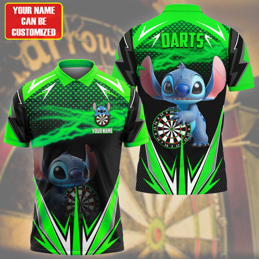 Personalized Name ST Darts Green Version All Over Printed Unisex Shirt QB250409