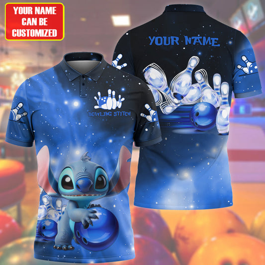 Personalized Name ST Bowling Blue Version All Over Printed Unisex Shirt QB250410