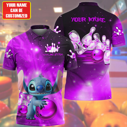 Personalized Name ST Bowling Purple Version All Over Printed Unisex Shirt QB250410