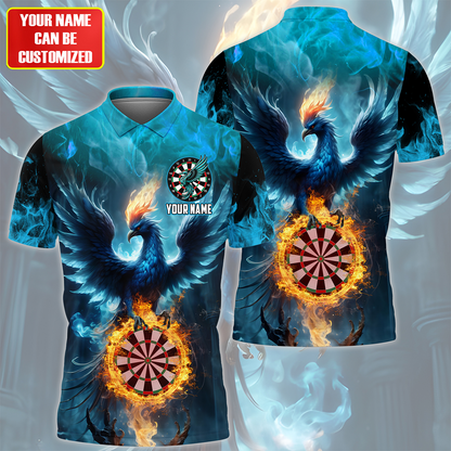 Personalized Name Phoenix Darts Teal Version All Over Printed Unisex Shirt QB260402