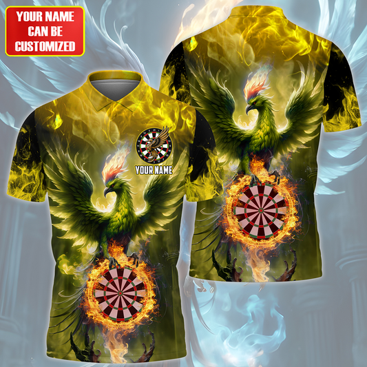 Personalized Name Phoenix Darts Yellow Version All Over Printed Unisex Shirt QB260402