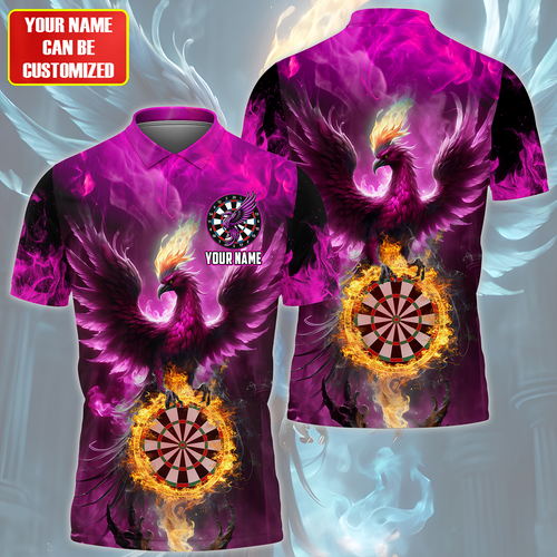 Personalized Name Phoenix Darts Pink Version All Over Printed Unisex Shirt QB260402