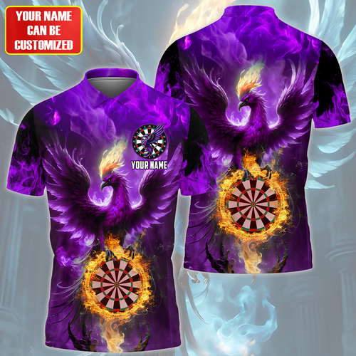 Personalized Name Phoenix Darts Purple Version All Over Printed Unisex Shirt QB260402