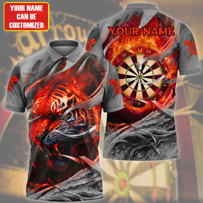 Personalized Name Tiger Darts All Over Printed Unisex Shirt QB260403