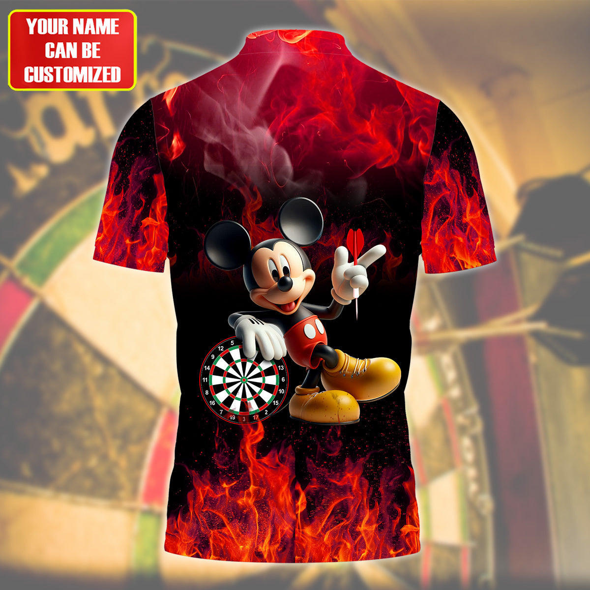 Personalized Name MK Darts Fire All Over Printed Unisex Shirt QB260604