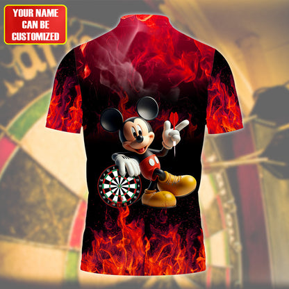 Personalized Name MK Darts Fire All Over Printed Unisex Shirt QB260604