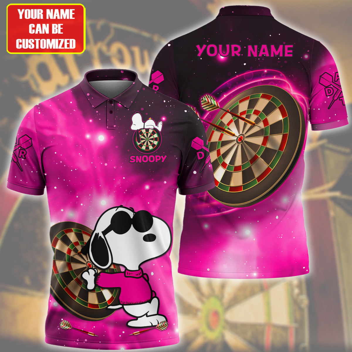 Personalized Name SNP Darts Pink Version All Over Printed Unisex Shirt QB300302