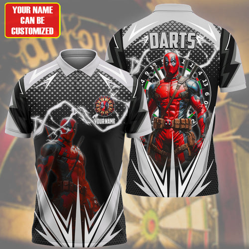 Personalized Name DP Darts Black Version All Over Printed Unisex Shirt S010401