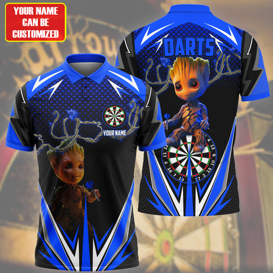 Personalized Name Gr Darts V2 Blue Version All Over Printed Unisex Shirt S010403