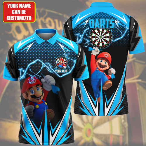 Personalized Name SM Darts Teal Version All Over Printed Unisex Shirt S010404