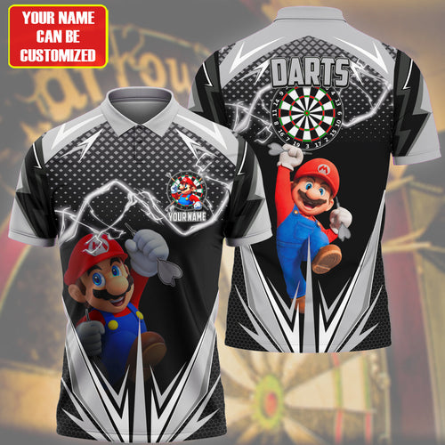 Personalized Name SM Darts Black Version All Over Printed Unisex Shirt S010404