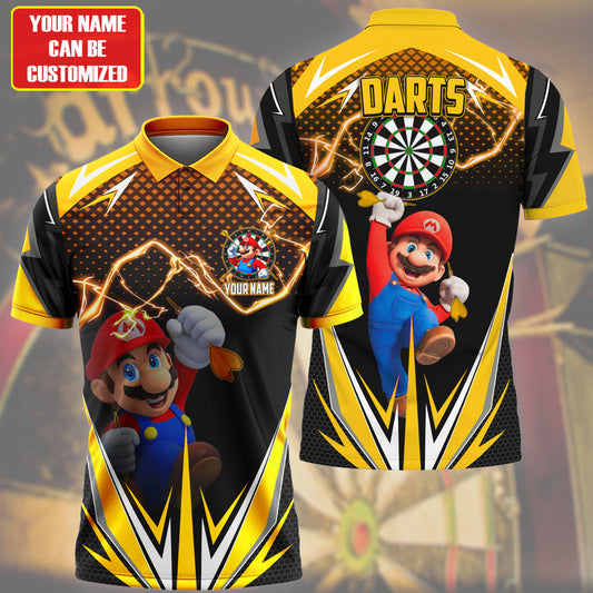 Personalized Name SM Darts Yellow Version All Over Printed Unisex Shirt S010404