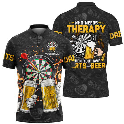 Dart and Beer Personalized Name 3D Shirt For Darts Player S010602