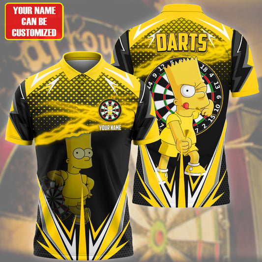 Personalized Name TS Bart Darts Yellow Version All Over Printed Unisex Shirt S020402