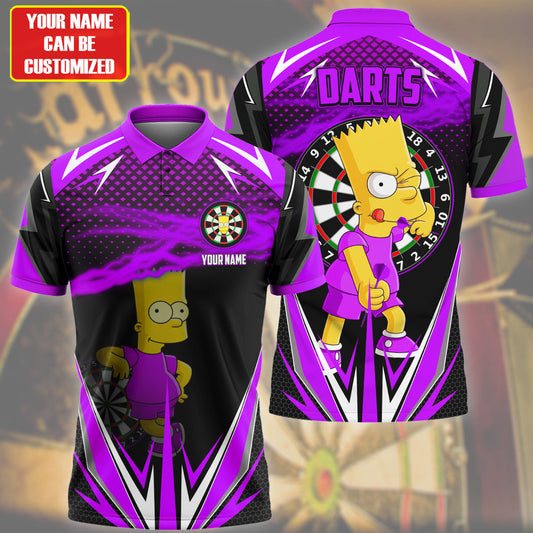 Personalized Name TS Bart Darts Purple Version All Over Printed Unisex Shirt S020402