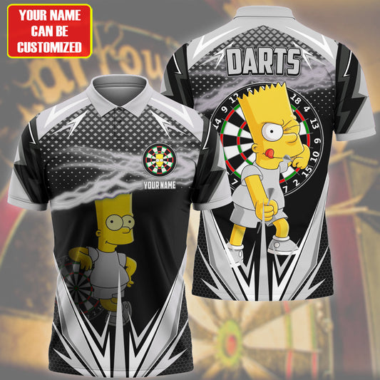 Personalized Name TS Bart Darts Black Version All Over Printed Unisex Shirt S020402