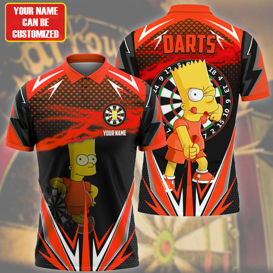 Personalized Name TS Bart Darts Red Version All Over Printed Unisex Shirt S020402