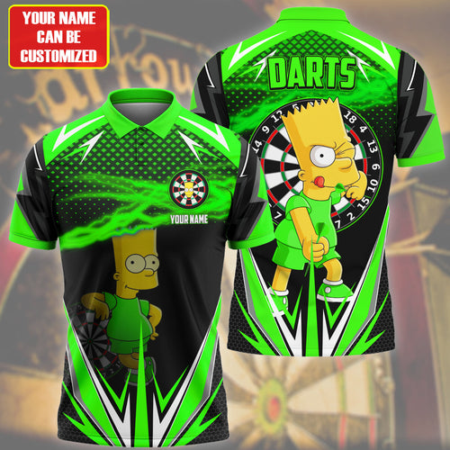 Personalized Name TS Bart Darts Green Version All Over Printed Unisex Shirt S020402