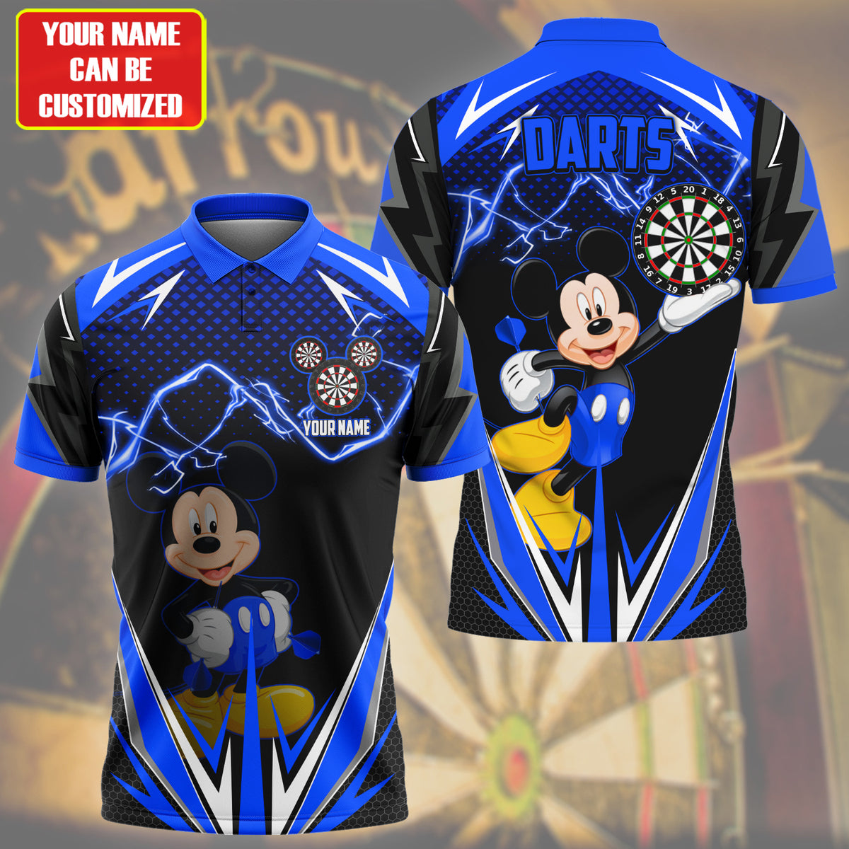 Personalized Name Mk Darts S3 Blue Version All Over Printed Unisex Shirt S020504