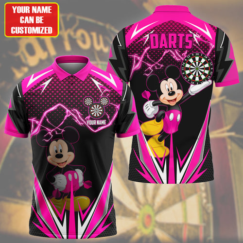 Personalized Name Mk Darts S3 Pink Version All Over Printed Unisex Shirt S020504