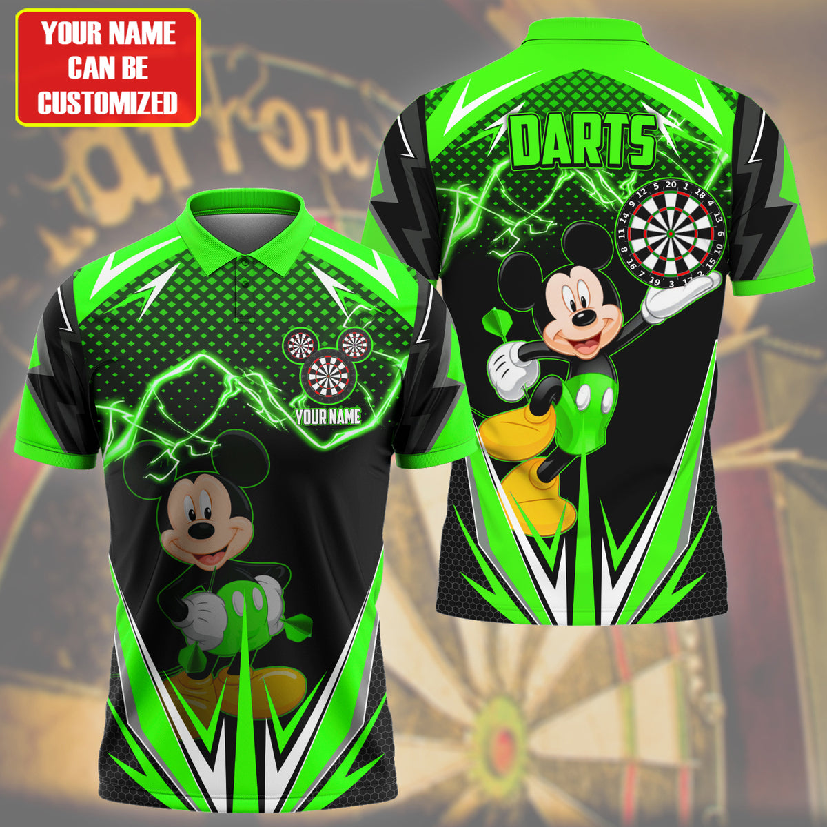 Personalized Name Mk Darts S3 Green Version All Over Printed Unisex Shirt S020504