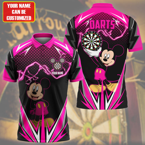 Personalized Name Mk Darts S5 Pink Version All Over Printed Unisex Shirt S020505