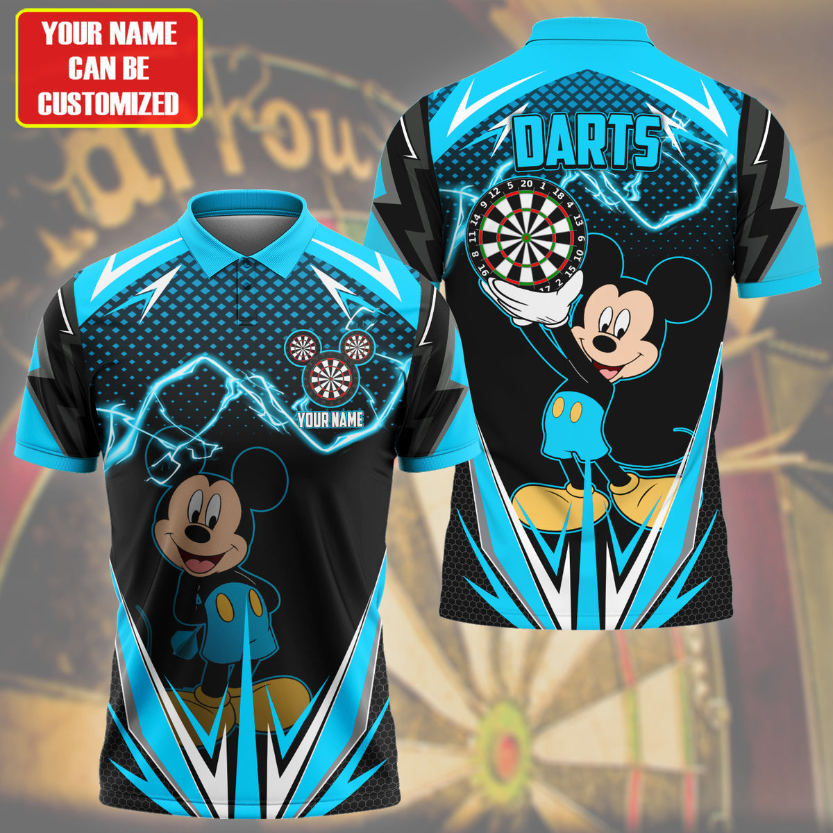 Personalized Name Mk Darts S5 Teal Version All Over Printed Unisex Shirt S020505