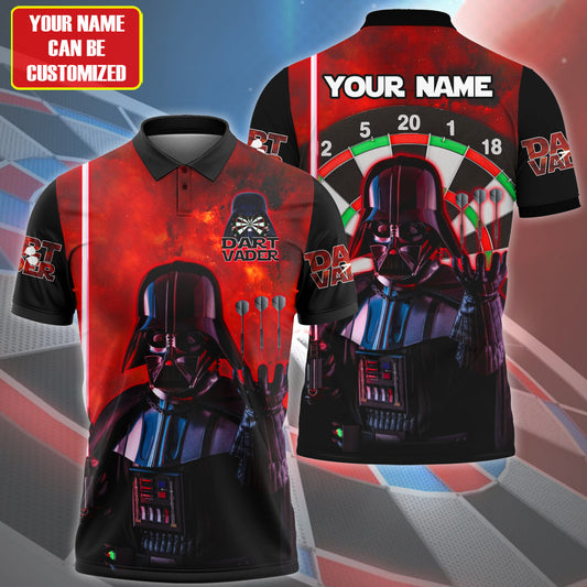 Dart Vader Funny Personalized Name 3D Shirt For Darts Player S020605