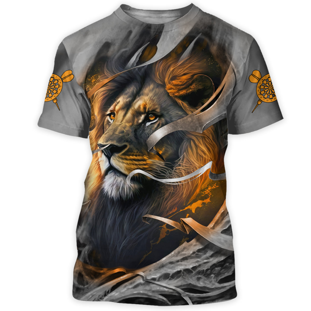 Dartboard Lion Personalized Name 3D Shirt For Darts Player S020802