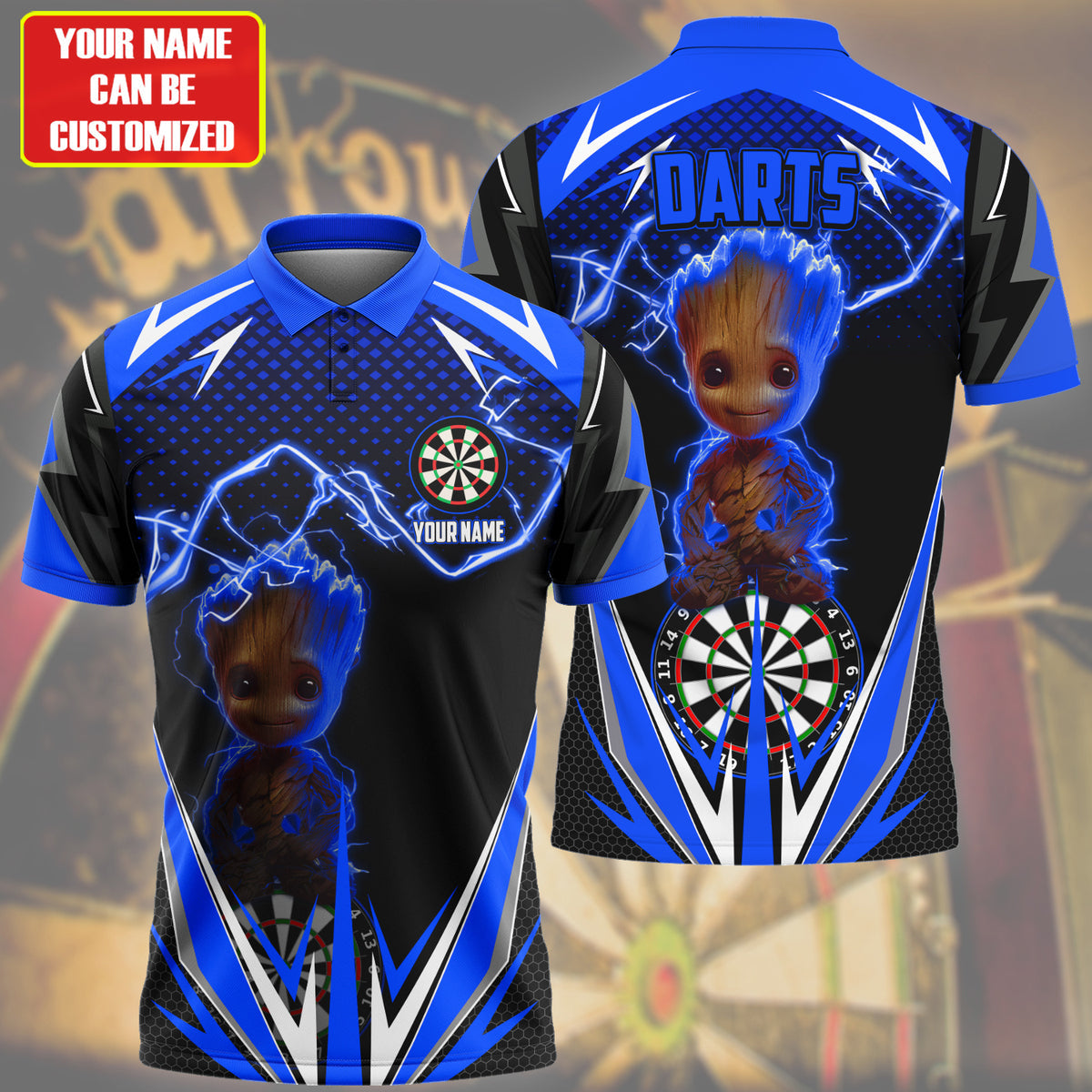 Personalized Name Gr Darts V3 Blue Version All Over Printed Unisex Shirt S030403