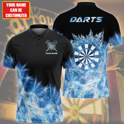 Personalized Name Blue Ice Darts All Over Printed Unisex Shirt S030502