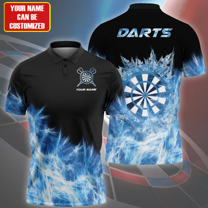 Personalized Name Blue Ice Darts All Over Printed Unisex Shirt S030502
