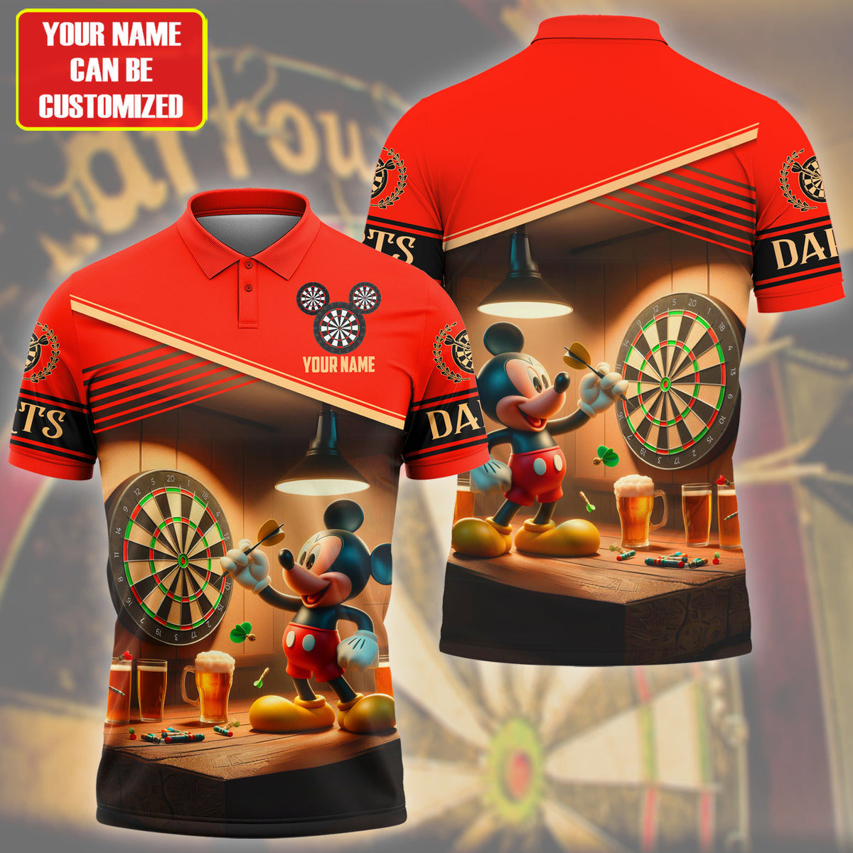 Personalized Name Mk Darts S4 All Over Printed Unisex Shirt S030505