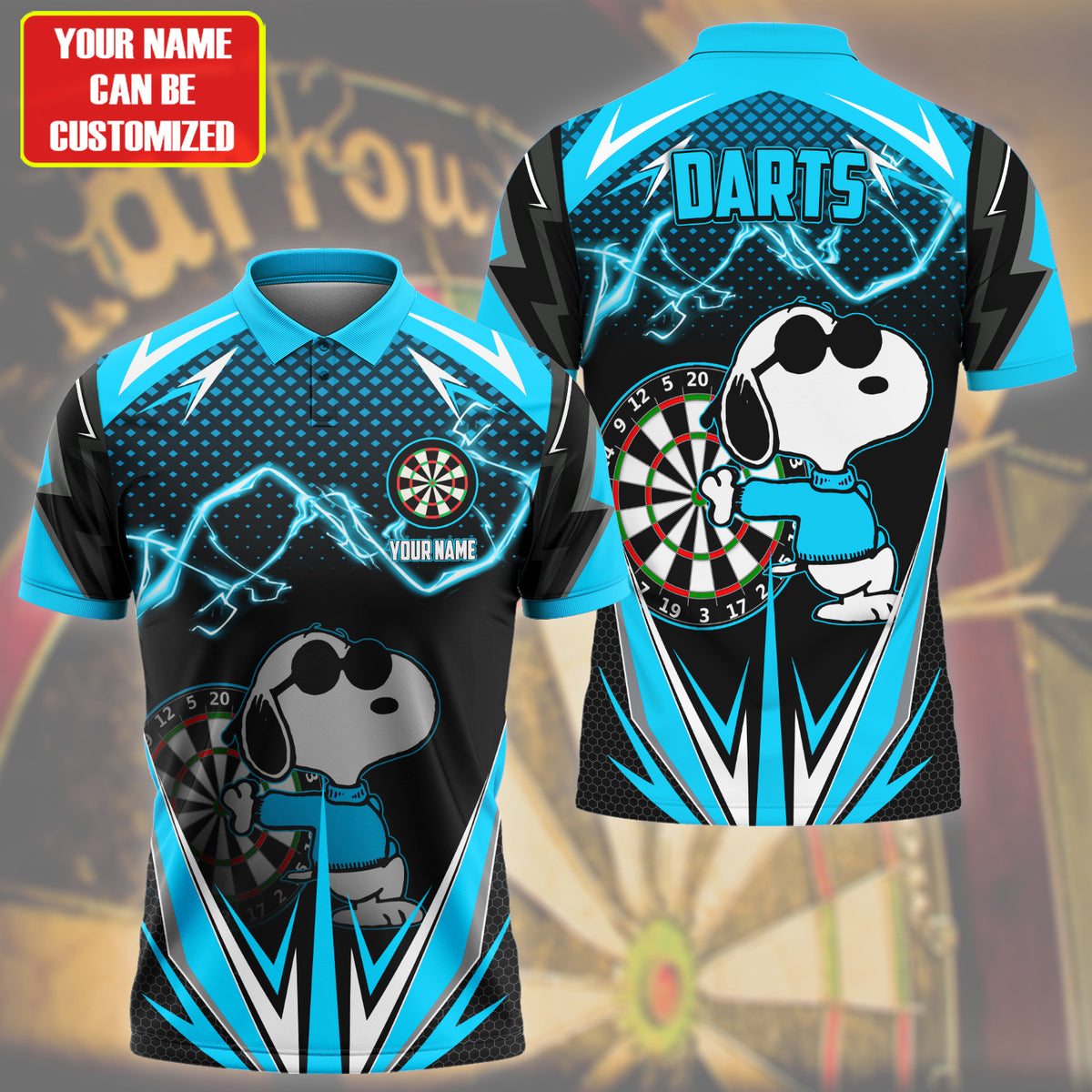 Personalized Name SNP Darts V3 Teal Version All Over Printed Unisex Shirt S030603
