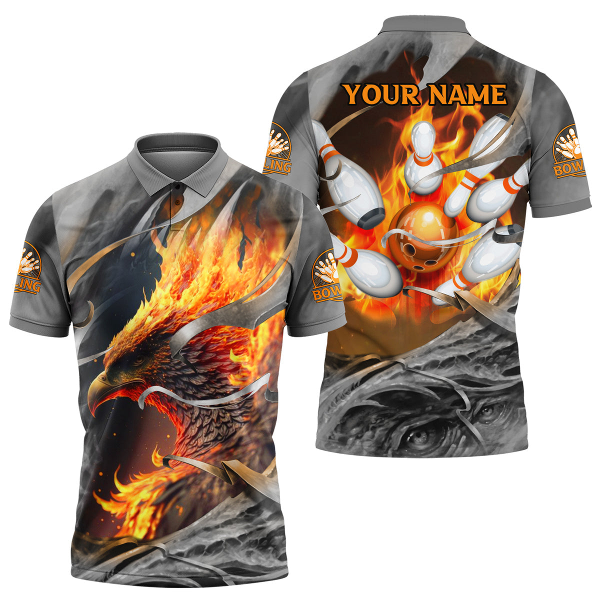 Personalized Name Phoenix Bowling All Over Printed Unisex Shirt S060603