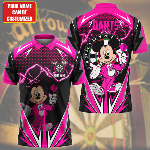 Personalized Name Mk Darts S6 Pink Version All Over Printed Unisex Shirt S070501