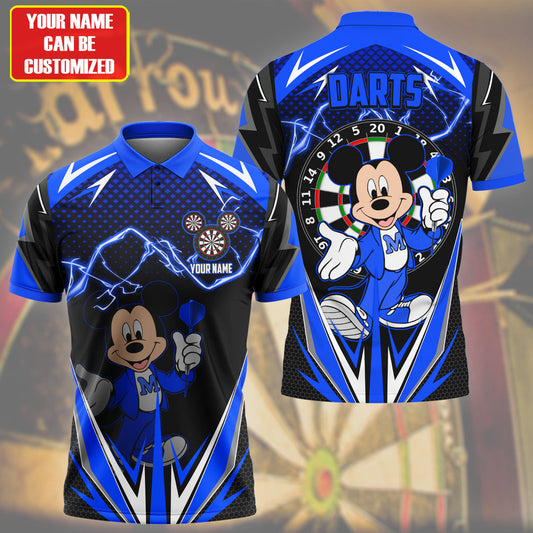 Personalized Name Mk Darts S6 Blue Version All Over Printed Unisex Shirt S070501