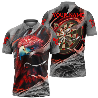 Dartboard Red Eagle Personalized Name 3D Shirt For Darts Player S070702