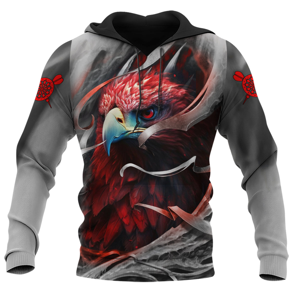 Dartboard Red Eagle Personalized Name 3D Shirt For Darts Player S070702