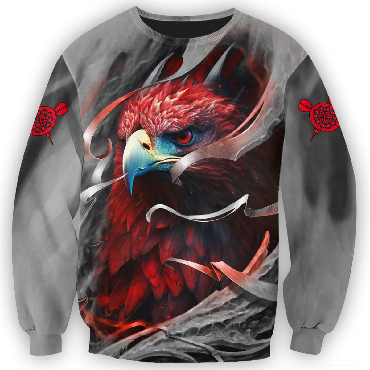 Dartboard Red Eagle Personalized Name 3D Shirt For Darts Player S070702