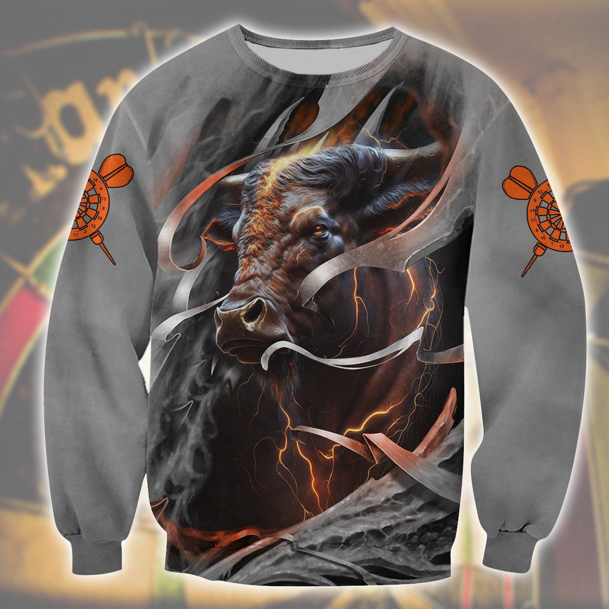 Dartboard Orange Bull Personalized Name 3D Shirt For Darts Player S070704