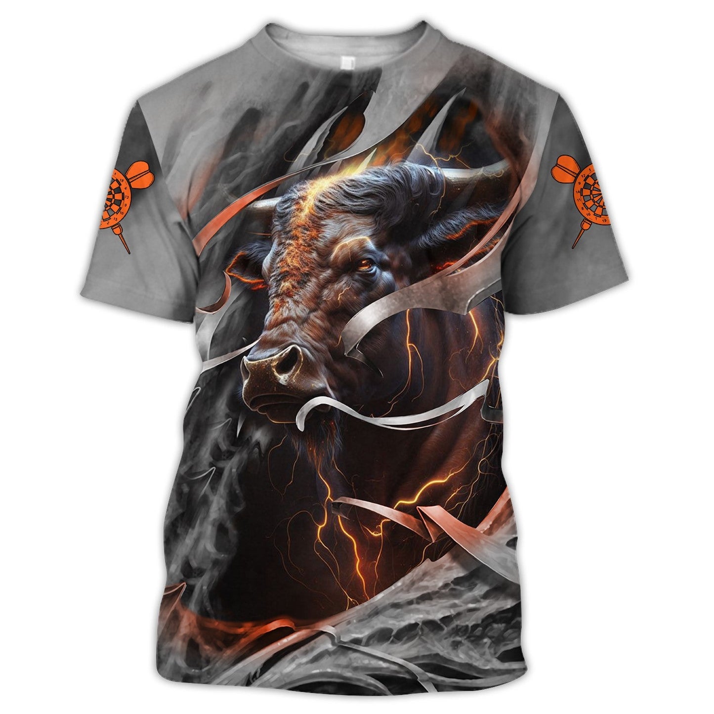 Dartboard Orange Bull Personalized Name 3D Shirt For Darts Player S070704