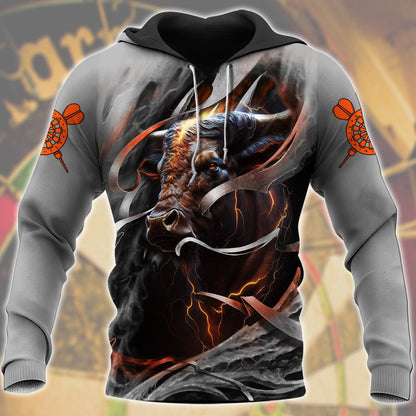 Dartboard Orange Bull Personalized Name 3D Shirt For Darts Player S070704