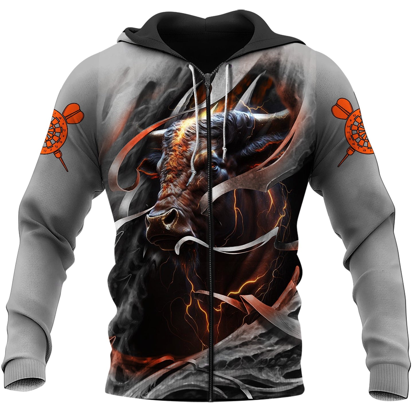 Dartboard Orange Bull Personalized Name 3D Shirt For Darts Player S070704