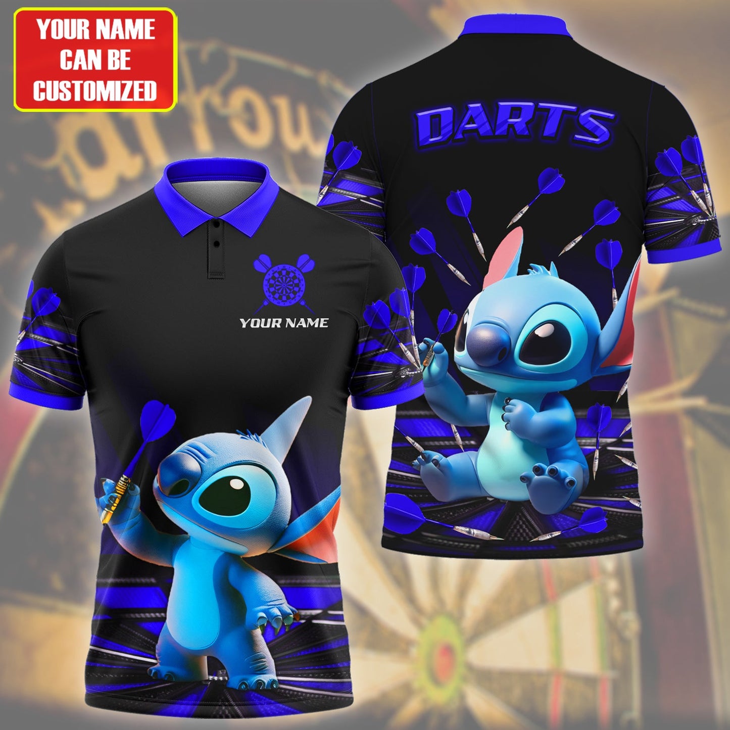 Personalized Name St Darts S15 Blue Version All Over Printed Unisex Shirt S080201