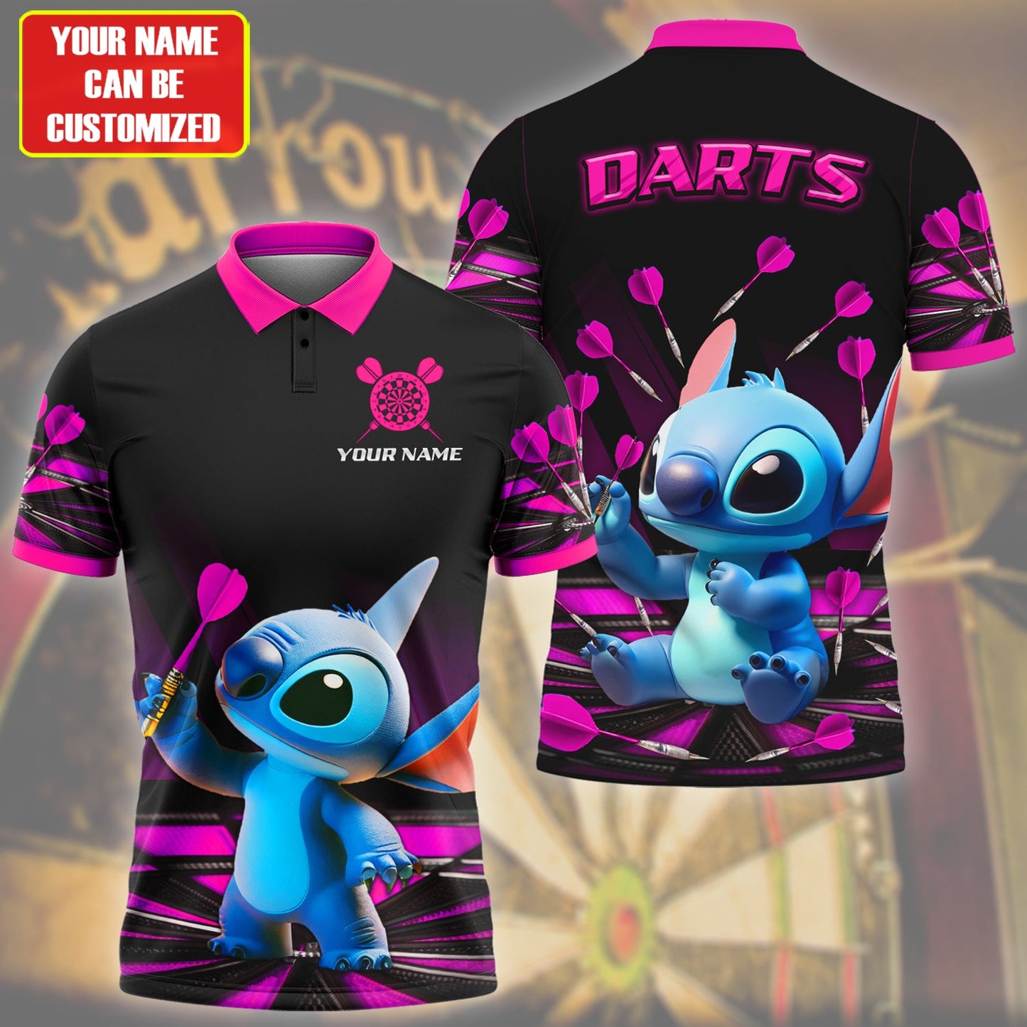 Personalized Name St Darts S15 Pink Version All Over Printed Unisex Shirt S080201