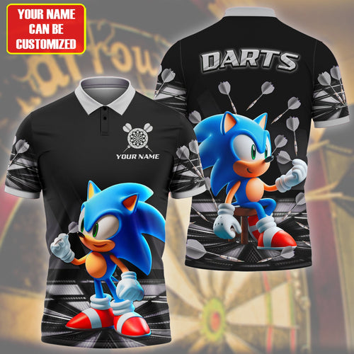 Personalized Name Sn Darts S2 Black All Over Printed Unisex Shirt S080202