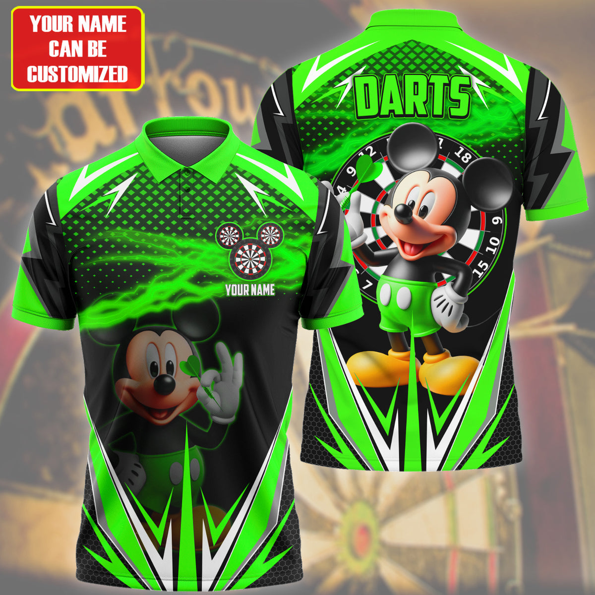 Personalized Name Mk Darts S2 Green Version All Over Printed Unisex Shirt S080401